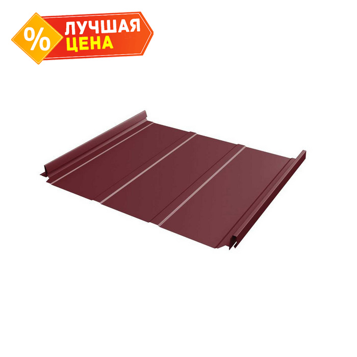 Фальцевая кровля Кликфальц Pro Grand Line 0,5 Drap RAL 3005 Красное Вино