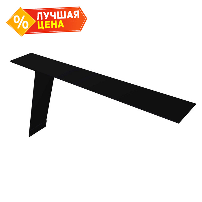 Планка карнизная фальц Grand Line 130х80 0,5 Drap RAL 9005 черный