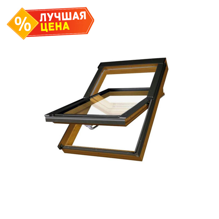 Окно мансардное РТР-V/GO U3Золотой Дуб 55х98