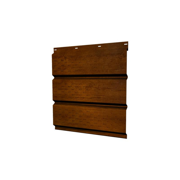 Софит металлический полная перфорация 0,45 Print Premium Golden Wood