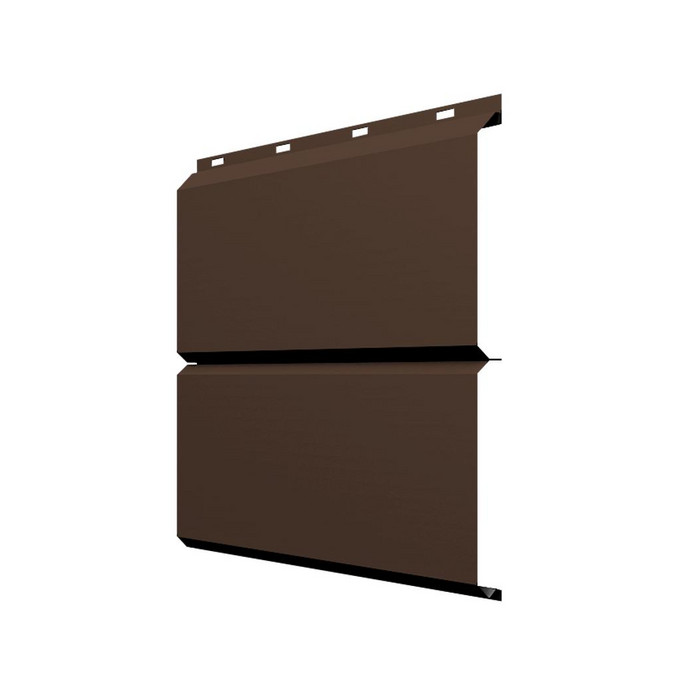 Софит ЭкоБрус без перфорации 0,345 Grand Line 0,5 Satin с пленкой RAL8017 шоколад