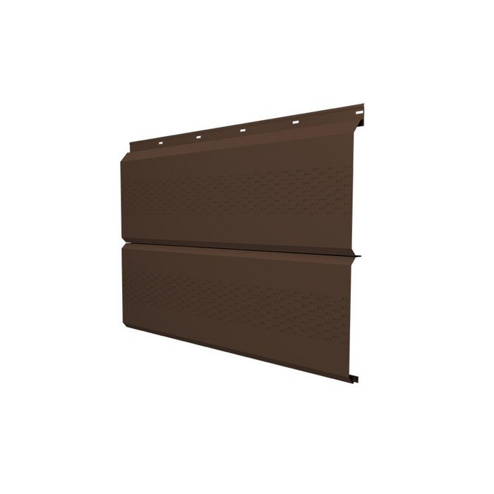 Софит ЭкоБрус с перфорацией 0,345 Grand Line 0,5 Satin Matt RAL8017 шоколад